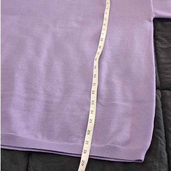 First Love by Lovelyn Sweater Women's Medium Lavender Classic Preppy Spring Y2K - Picture 5 of 6